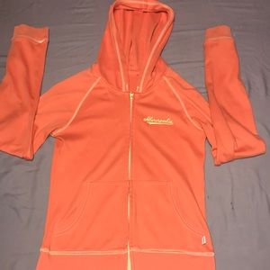 A & F Orange Zip-Up Jacket , S